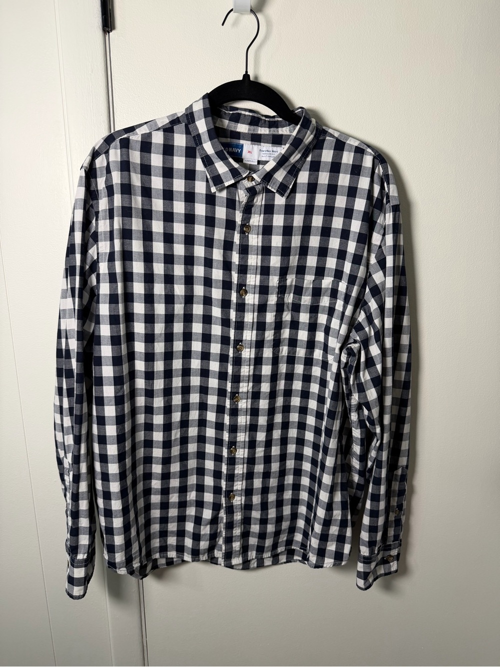 ClasOld Navy Men’s Everyday Shirt | Navy Check Built‑In Flex | XL | GUC